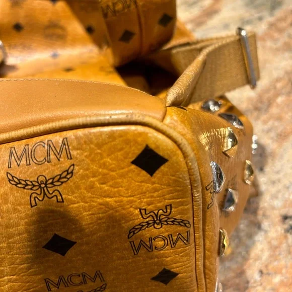 MCM Visetos Stark Backpack cognac